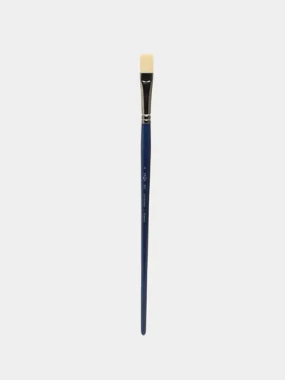 Кисть художественная упругая Гамма №8 Cинтетика Манеж, плоская длинная ручка#1