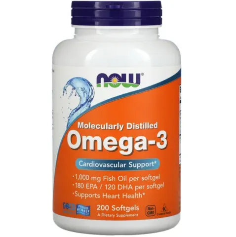 NOW Oziq-ovqatlar Omega-3, 180 EPA/120 DHA, 200 Softgels#1