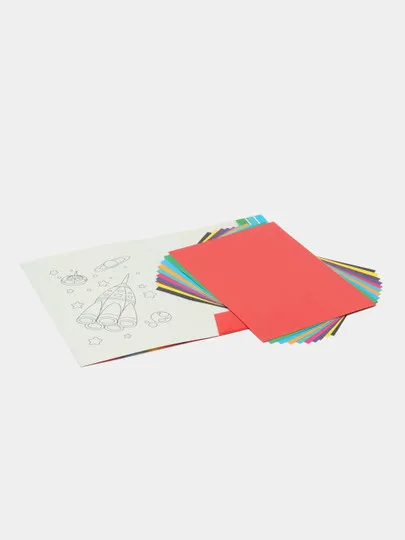 Набор цветной бумаги Hatber 07263 "Creative Set",  А4ф, 10 листов, 10 цветов#1