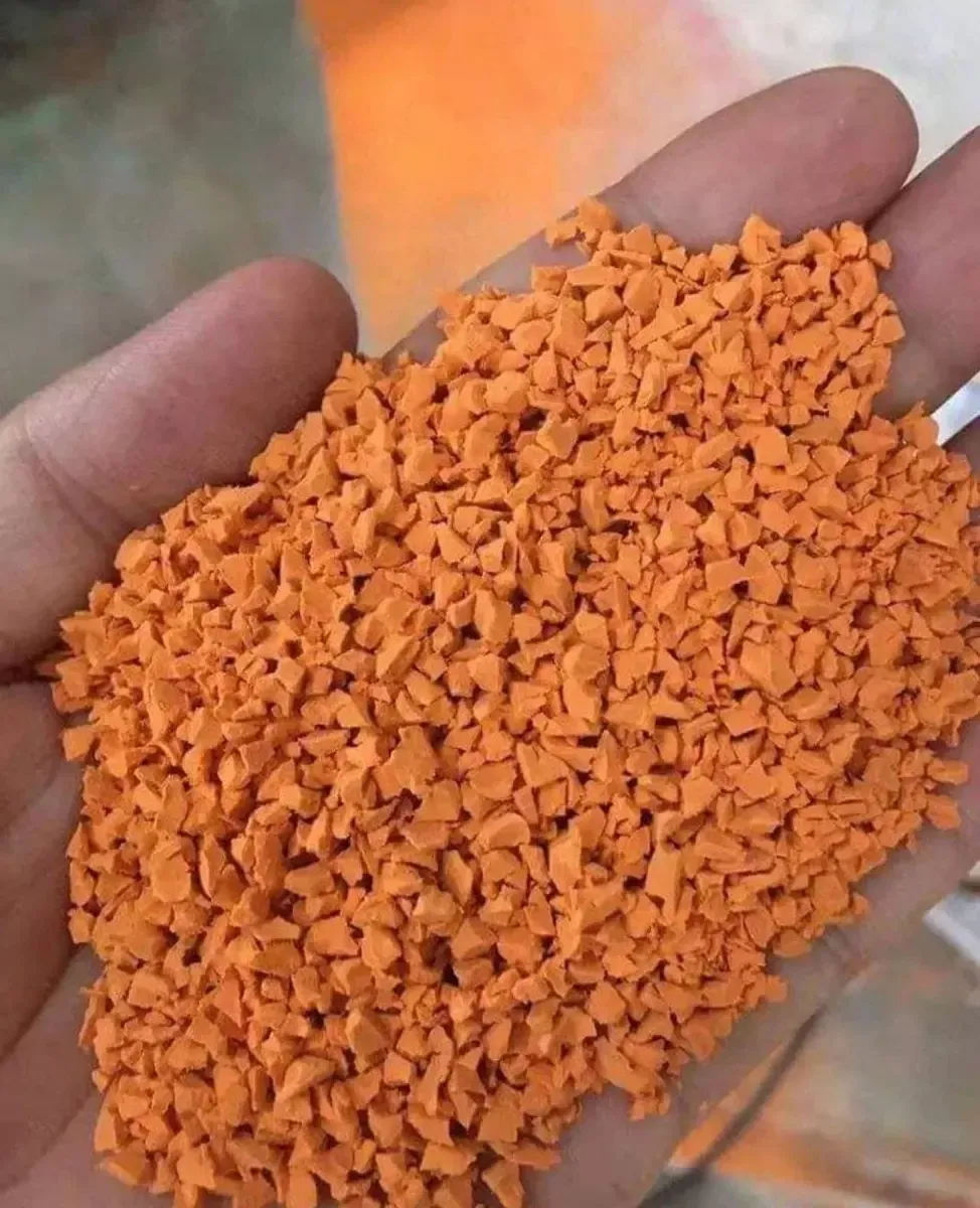 Напольное покрытие из резиновой крошки (оранжевое)#1