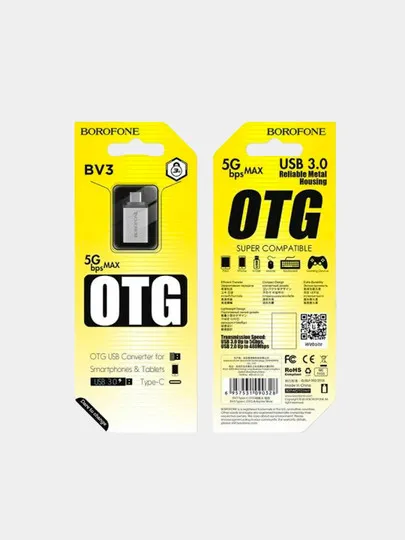 OTG Переходник Borofone BV3, USB Type-C#1