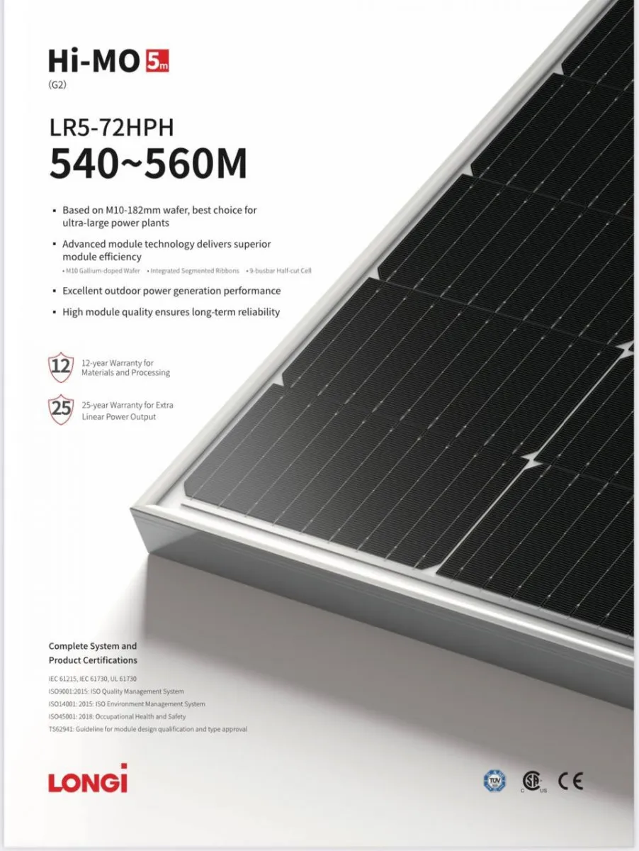 Солнечные панели LONGI 540-560 JINKO A-KLASS (солнечные батареи)#1