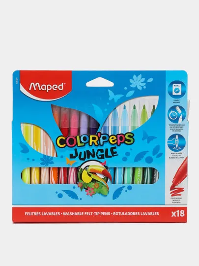 Фломастеры Maped Color'Peps Jungle, 18 цветов#1