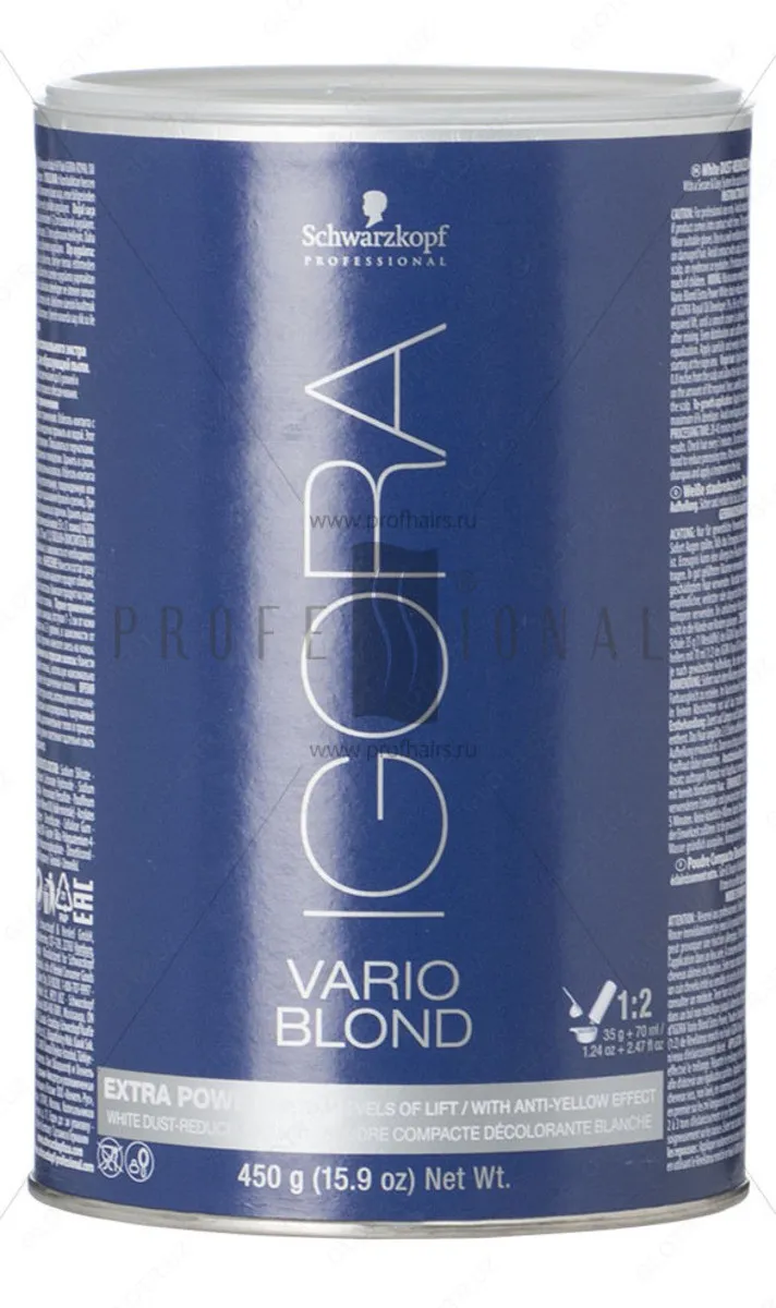 Осветляющий порошок, 450 гр - Schwarzkopf Professional Igora Vario Blond Extra Power#1