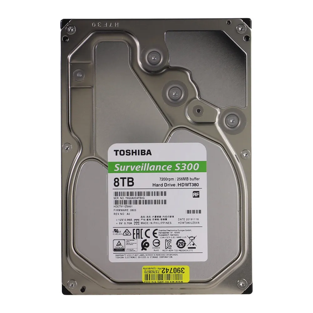 Жесткий диск HDD 8TБ Toshiba Surveillance S300 HDWT380UZSVA 7200Rpm 256MB buffer Original oem#1
