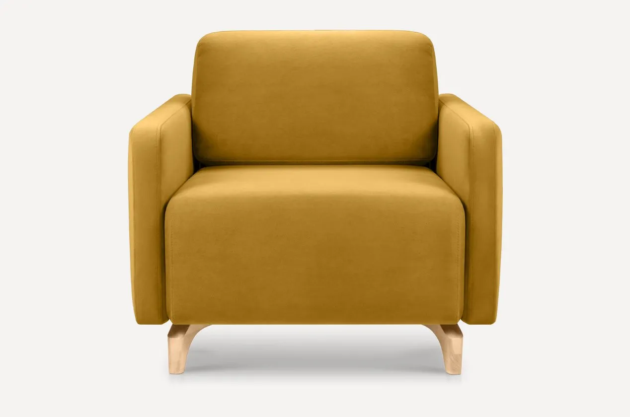 Кресло-кровать Льери Мини Velvet Yellow#1