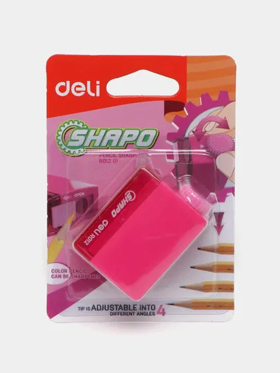 Точилка Deli R012 Shapo, розовая#1