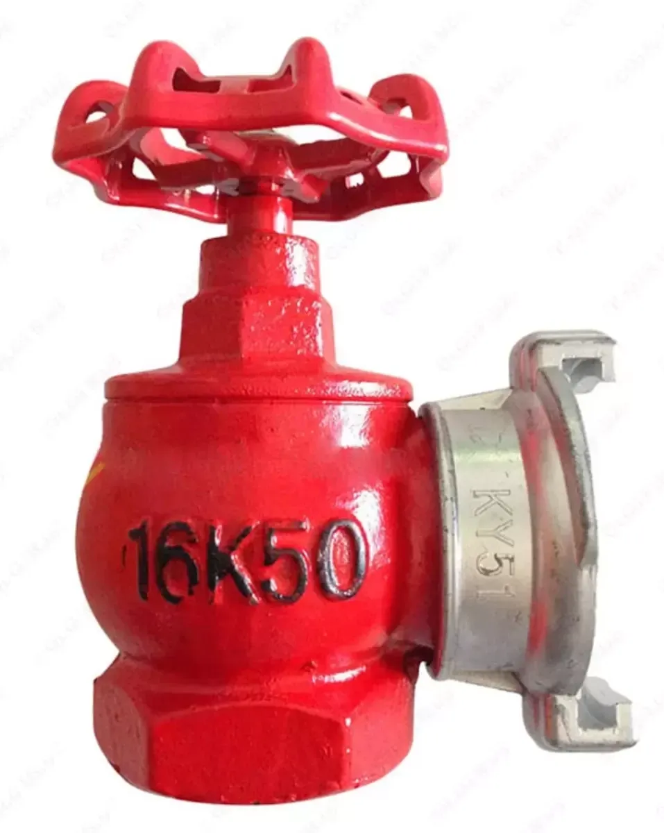 Пожарный рукавной вентиль КПЧ 90 градусов — кран угловой 50 (чугун) Китай#1