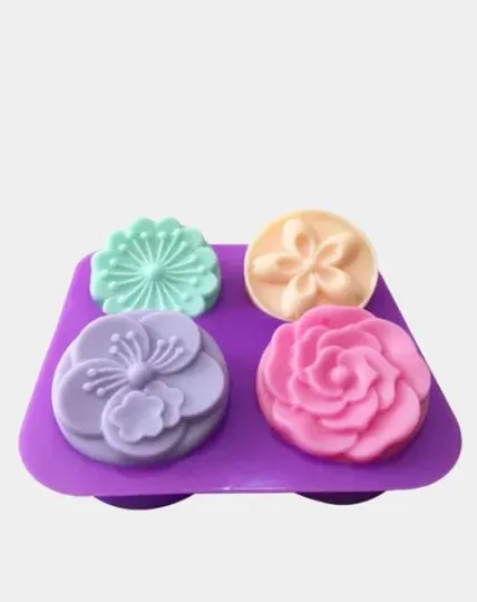 Силиконовая форма для изготовления мыла "Цветы"#1