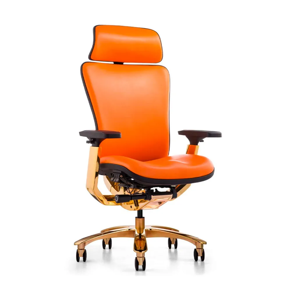 Кресло руководительское HERMES GOLD JNS-809L оранжевый#1
