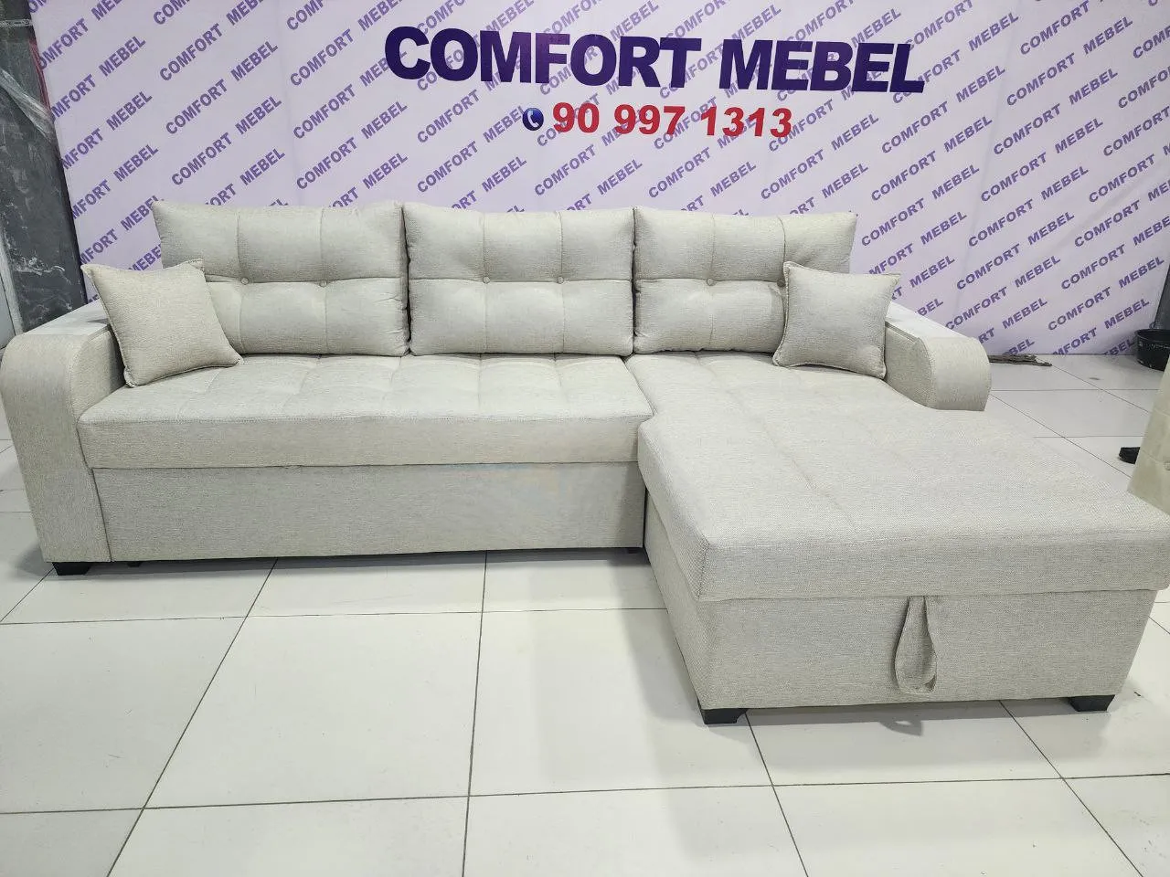 Угловой диван с выдвижным механизмом модель 8#1