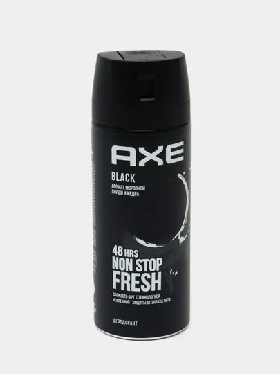 Дезодорант-спрей для мужчин Axe Black, аромат морозной груши и кедра, 150 мл#1