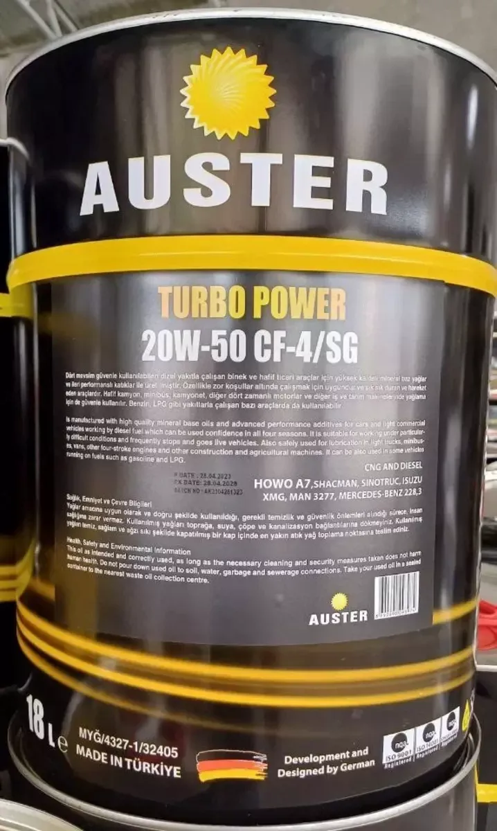 Дизельное масло Auster Turbo Power 20W-50 CF-4/SG#1