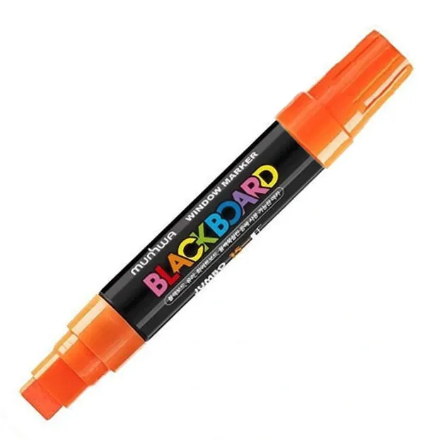 Маркер меловой MunHwa "Black Board Jumbo" оранжевый, 15 мм, водная основа#1