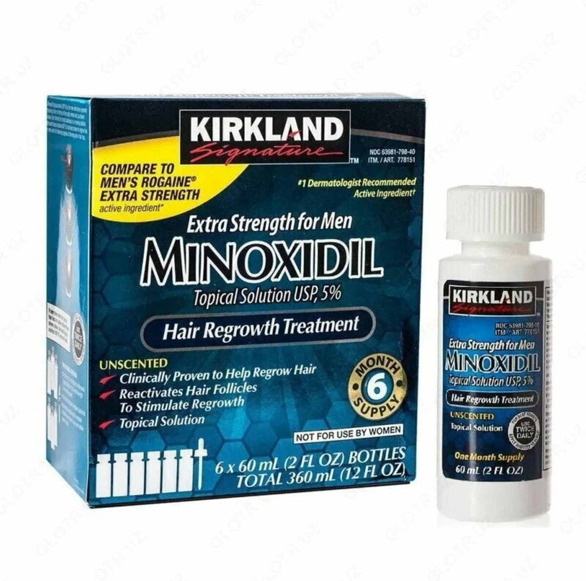 Minoxidil Kirkland 5% - Препарат для роста волос и бороды#1