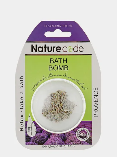 Бомбочка для ванны Naturecode Bath bomb Provence, 100 г#1