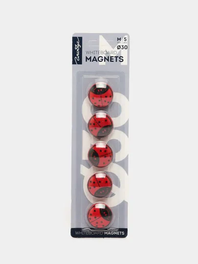Набор цветных магнитов Глобус МЦ30БК Божья коровка, 30 мм, 5 шт#1