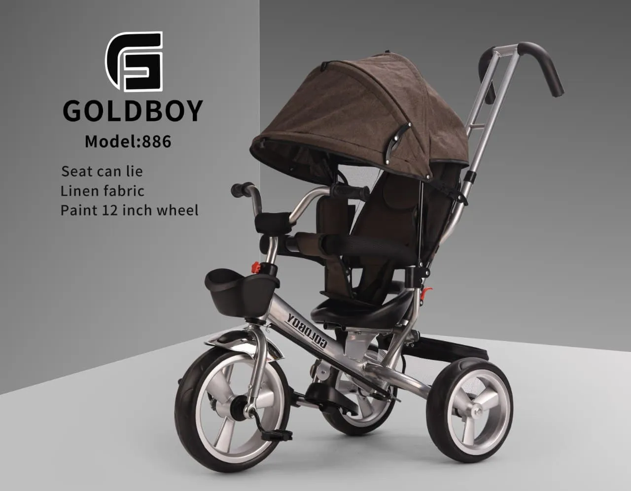 Детский велосипед Goldboy (цвет серый) 886#1