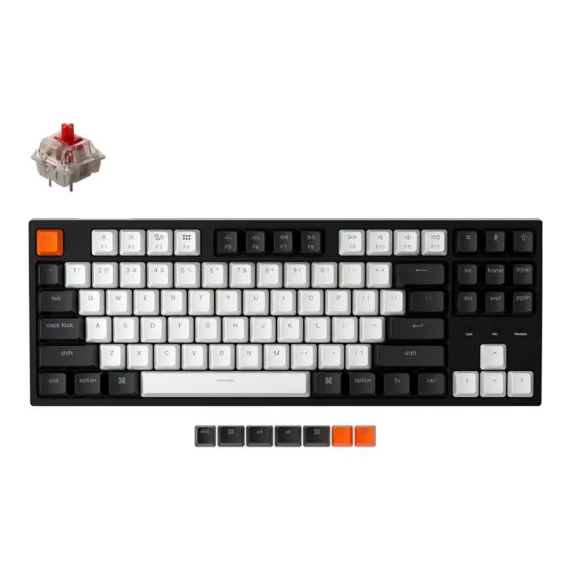 Hot Swap Keychron C1 RGB klaviaturasi, Gateron Red [C1H1]#1