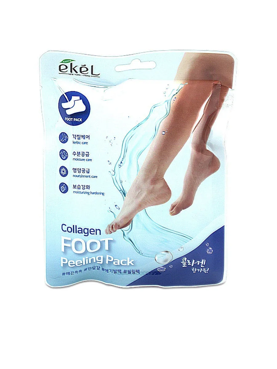 Маска-пилинг для ног с коллагеном foot peeling pack collagen 5535 Ekel (Корея)