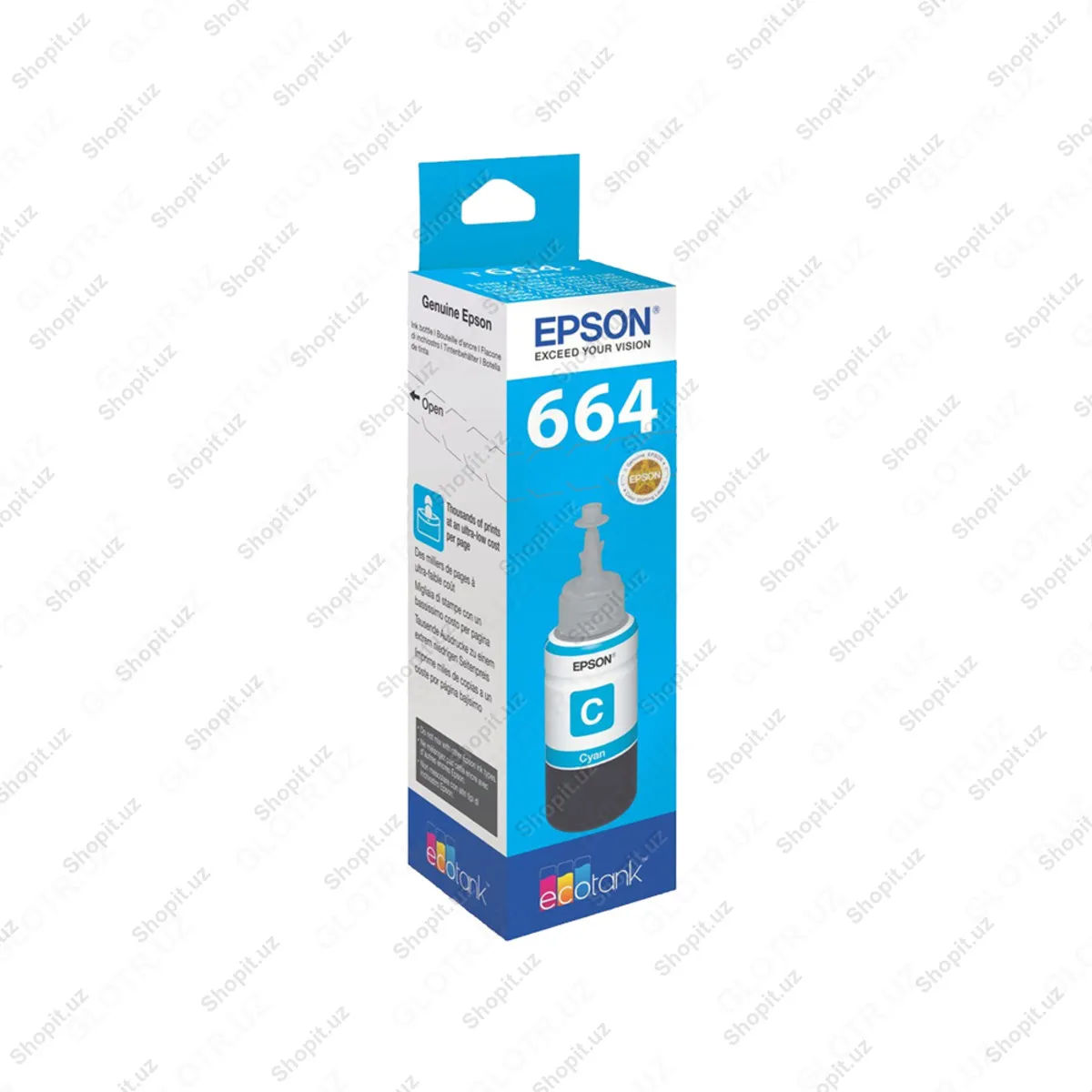 Чернила - Epson T6642 CY Ink Bottle (70 мл, 7500 стр.) для L1xx/2xx/3xx/4xx/5xx/6xx/8xx /1300/1800/1455#1