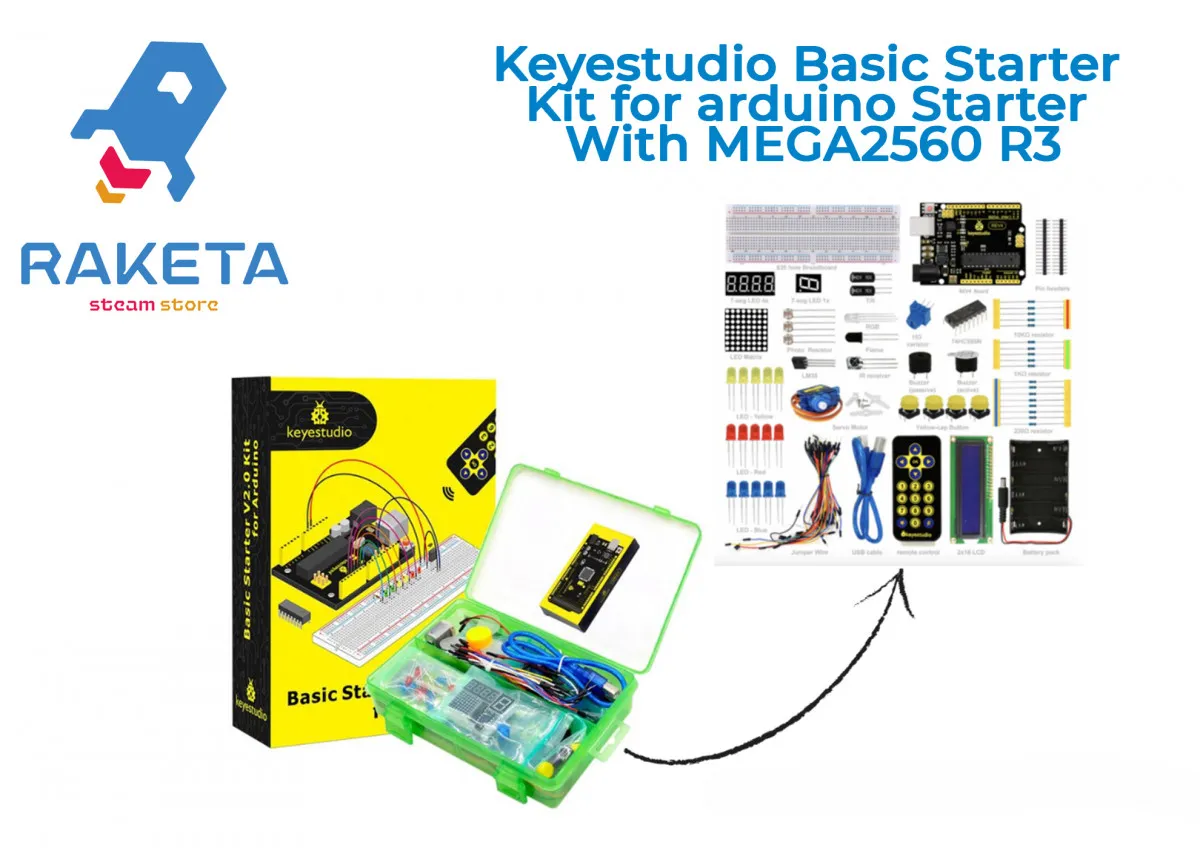 Комплект схематехники Arduino keyestuio Basic Starter Kit for Starter With MEGA2560 R3#1