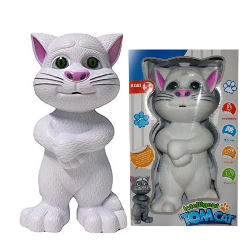 Интеллектуальный трогательный кот том с чудесными голосам d032 SHK Toys белый#1