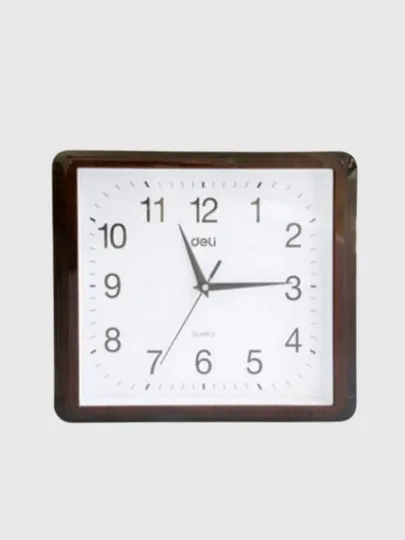 Часы настенные Deli 9007, 24.5*30 см, коричневые #1