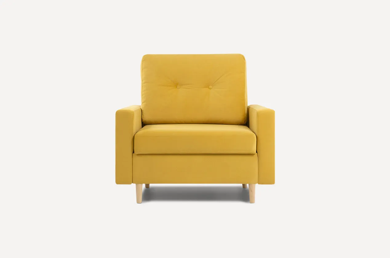 Кресло-кровать Динс Мини Velvet Yellow#1