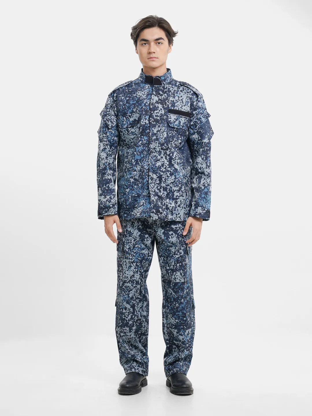Костюм, куртка и брюки, униформа, спецодежда танкиста, пиксель синий О-01-47/23#1