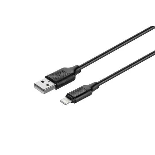 Кабель Kits Usb 2.0 To Lightning Cable 2A Black 1m#1