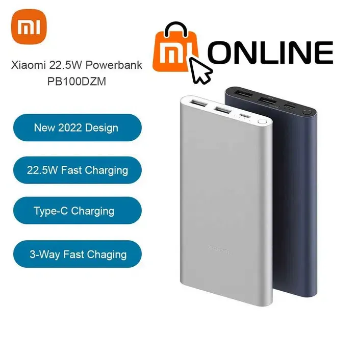 Tashqi batareya Xiaomi Mi Power Bank 3, 22,5 Vt, 100% original#1