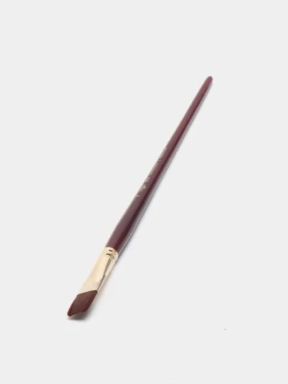 Кисть художественная, синтетика бордовая, Гамма Вернисаж, плоская длинная ручка, №16#1