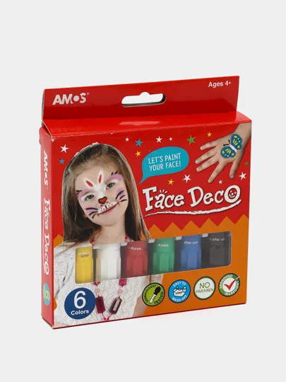 Косметические карандаши Amos Face Deco, в наборе 6 шт#1