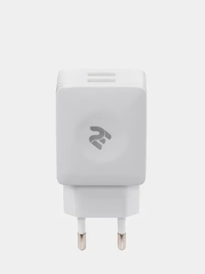 Сетевое зарядное устройство 2Е Wall Charger USB-A Dual 2.4A, белый#1