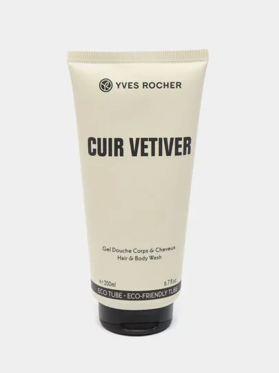 Парфюмированный гель для тела и волос Yves Rocher Cuir Vetiver, 200 мл#1