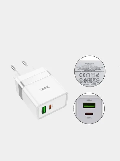 Сетевое зарядное устройство Hoco N21, белый#1