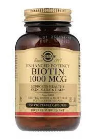 Таблетки биотина для здоровой кожи и волос Solgar Biotin 1000mg (250 шт.)#1