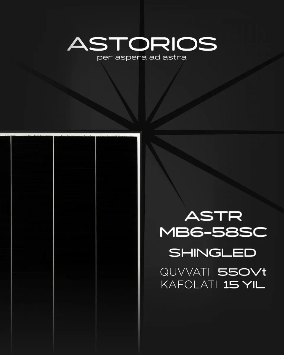 ASTORIOS Shingled ASTR MB6-58SC, 550Vt quyosh panellari#1