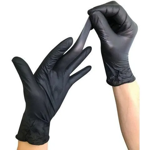 Нитриловые перчатки Uni gloves (черные)#1