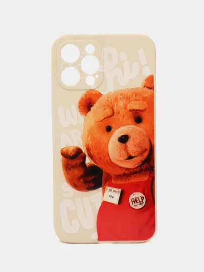 Чехол iPhone 13/12/11 Pro Max/Pro с рисунком "Bear" силиконовый#1