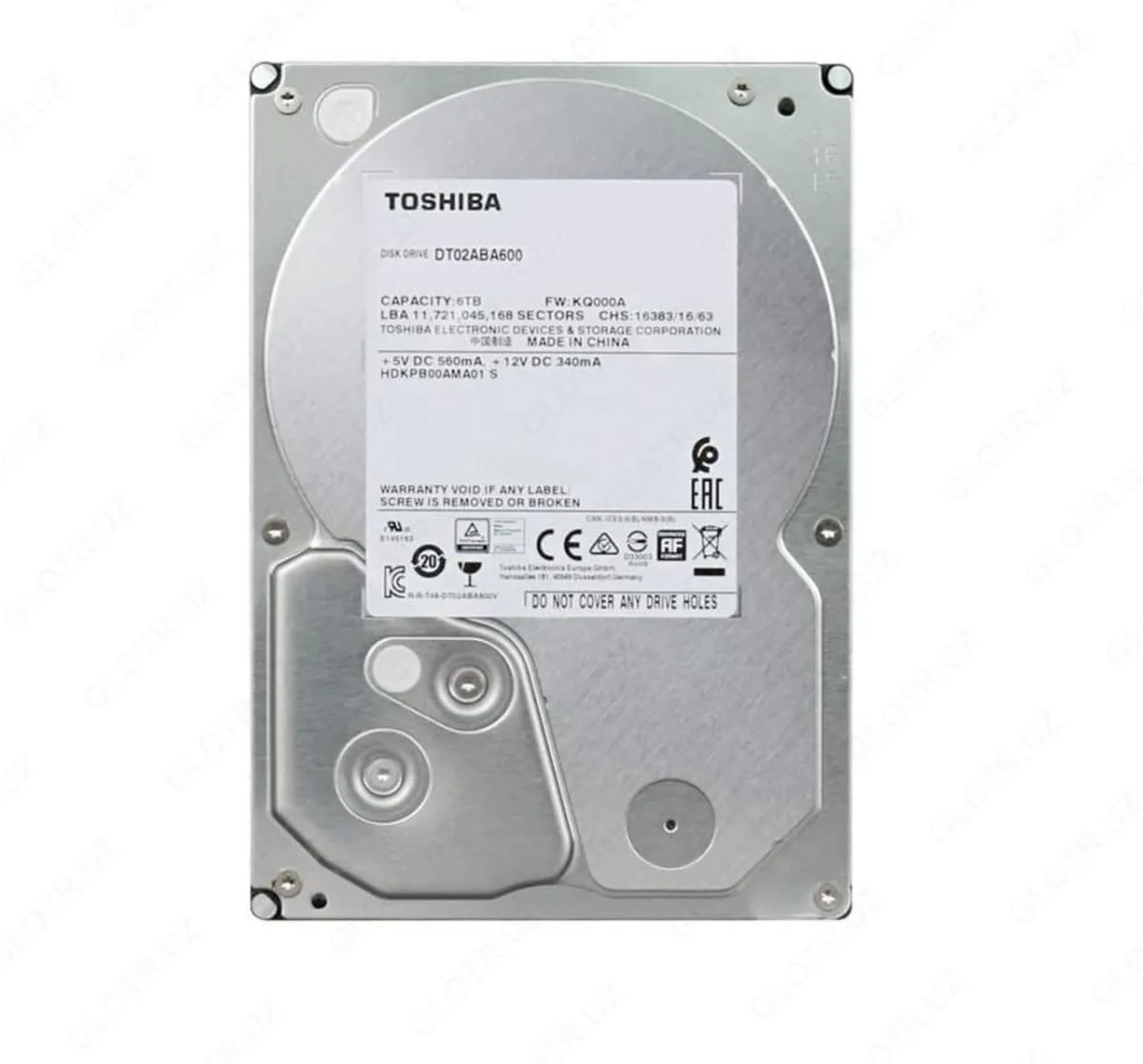 Жесткий диск HDD 6000 Gb Toshiba DT02ABA600, 3.5", 128Mb, SATA III#1