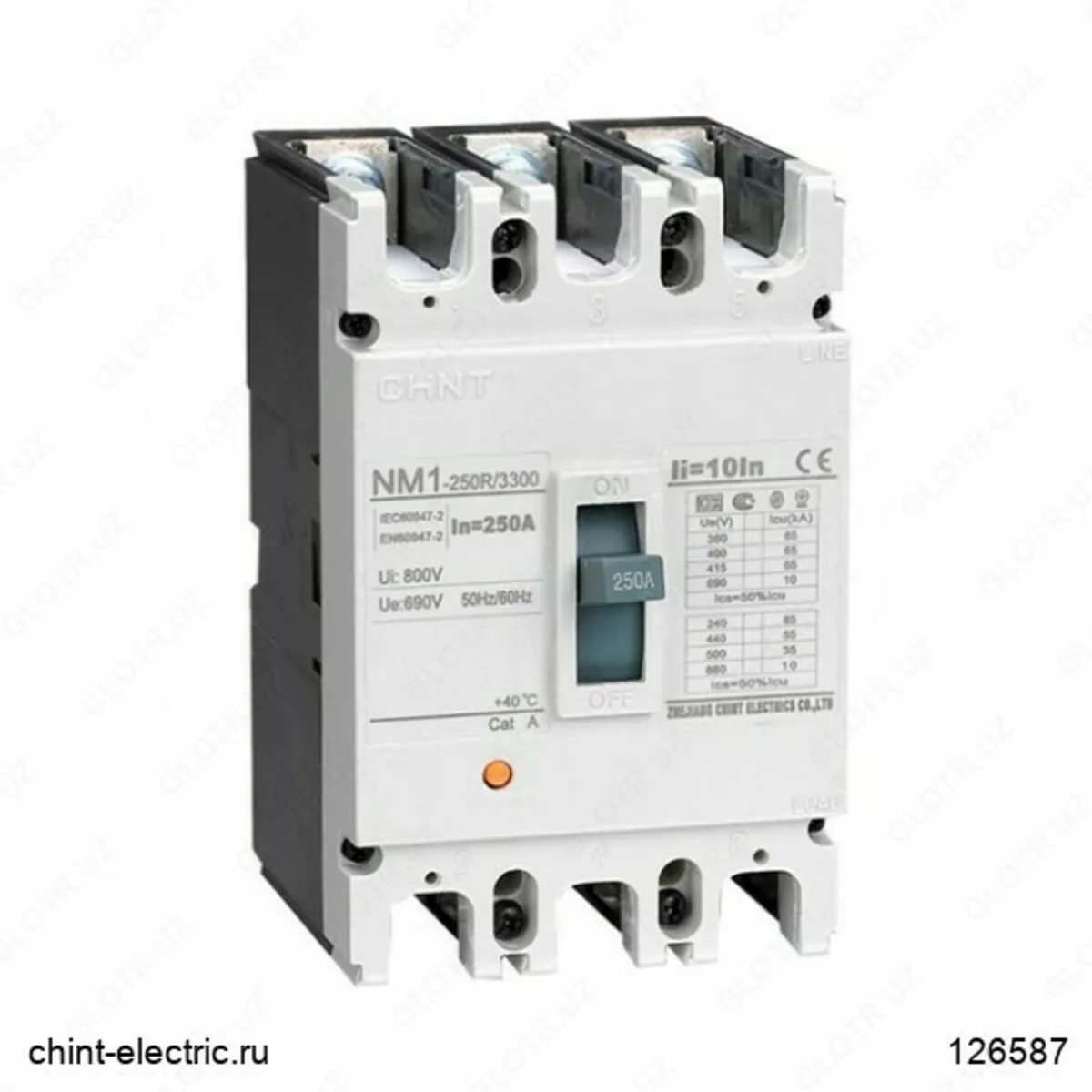 Автоматический выключатель CHINT NM1-250S/3Р 25кА 200A#1
