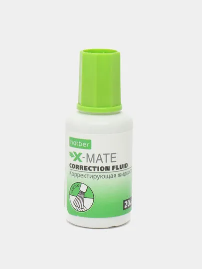 Корректирующая жидкость Hatber X-Mate, с кисточкой, 20 мл#1