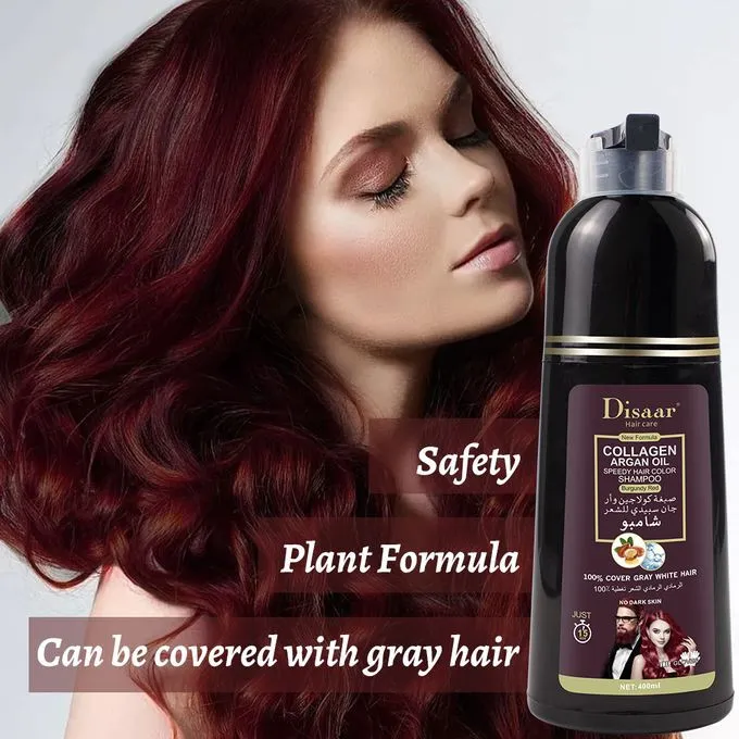 Шампунь-краска для седых волос Disaar с экстрактом коллагена и арганового масла#1