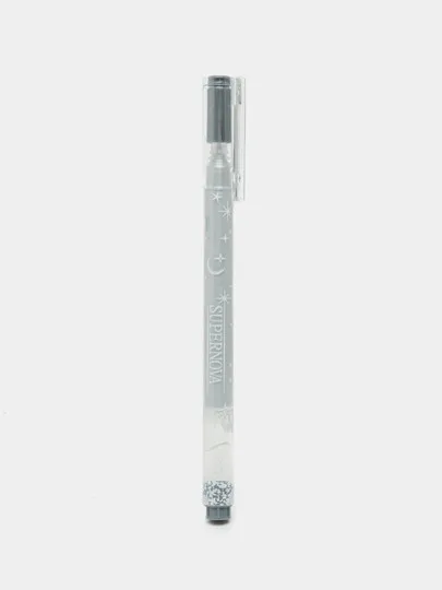 Гелевая ручка Hatber SUPERNOVA, серебряная, 0.6 мм, 12 шт#1