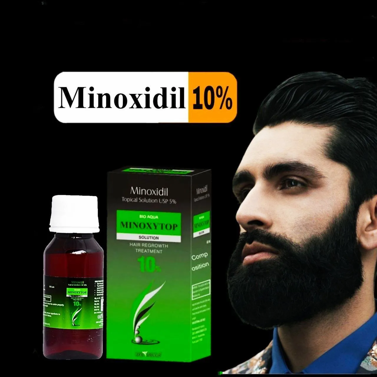 Minoxidil 10 foizlik soch soqol ostirish uchun#1