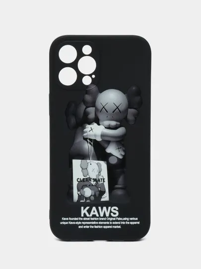 Чехол для iPhone 13/12/11 ProMax/Pro с рисунком "Kaws" силиконовый#1