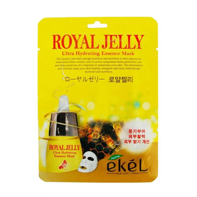 Питательная тканевая маска с пчелиным маточным молочком royal jelly hydrating essence mask 5534 Ekel (Корея)#1