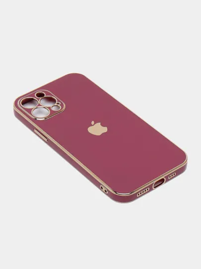 Чехол iPhone 12Pro/13Pro "Dezoe" силиконовый,однотонный 1.5мм, с защитой камеры#1
